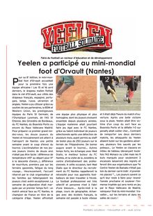 Yeelen a participé au mini-mondial foot d Orvault (Nantes)