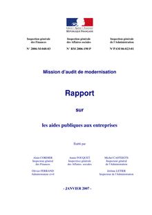 rapport sur les aides publiques - Rapport aides publiques aux ...