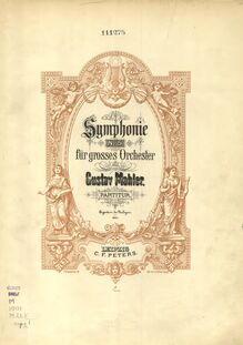 Partition couverture couleur, Symphony No.5, Mahler, Gustav