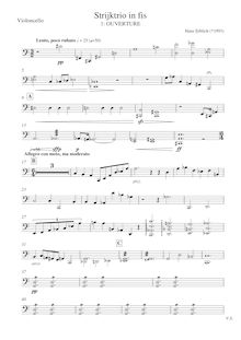 Partition violoncelle, corde Trio, F# minor, Erblich, Hans