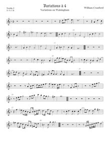 Partition viole de gambe aigue 2, Walsingham Variations, Cranford, William