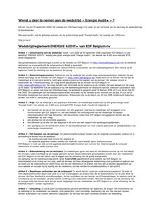 Wedstrijdreglement « Energie-audit EDF Belgium nv»