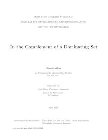 In the complement of a dominating set [Elektronische Ressource] / eingereicht von Christian Löwenstein