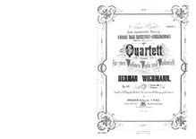 Partition parties complètes, corde quatuor, Op.40, C minor, Wichmann, Hermann
