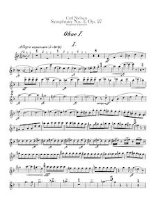 Partition hautbois 1, 2, 3 (doubling anglais cor), Symphony No.3, Op.27 Sinfonia Espansiva
