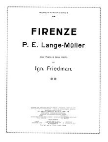 Partition complète, Firenze, Lange-Müller, Peter Erasmus