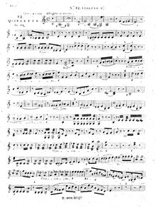 Partition violon 2, corde quintette No.12, Op.34, Onslow, Georges