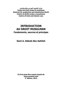 Introduction au droit musulman: Fondements, sources et principes