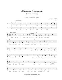 Partition complète (simplified edition), Sumer is icumen en