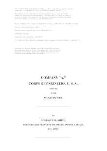Company  A , corps of engineers, U.S.A., 1846- 48, in the Mexican war