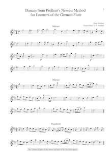 Partition pour Newest Method pour Learners on pour German flûte, pour moderne Musick-Master, ou pour Universal Musician