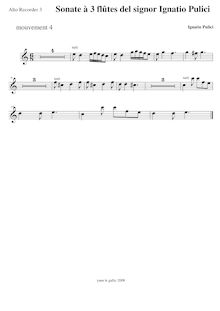 Partition aigu enregistrement  3, Sinfonia a 3 flauti del Sig.re. D Ignatio Pulici par Ignatio Pulici