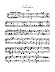 Partition harpe, Richard III, Smetana, Bedřich