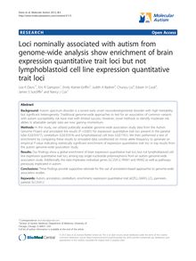 Loci nominally associated with autism from genome-wide analysis show enrichment of brain expression quantitative trait loci but not lymphoblastoid cell line expression quantitative trait loci