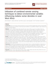 Utilization of combined remote sensing techniques to detect environmental variables influencing malaria vector densities in rural West Africa