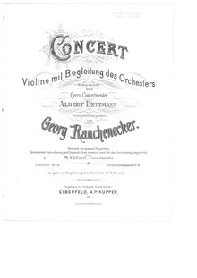 Partition Cover (violon), violon Concerto, Concert für Violine mit Begleitung des Orchesters