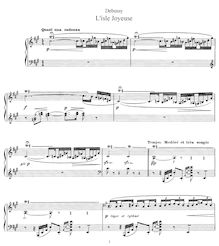 Partition complète, L Isle Joyeuse, Debussy, Claude