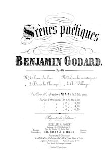 Partition complète, Scènes poétiques, Scènes poétiques: suite d orchestre par Benjamin Godard