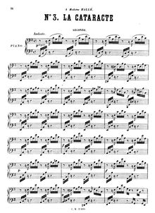 Partition , La Cataracte, 3 Mélodies caractéristiques, Rubinstein, Anton