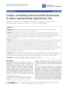 Cardiac remodeling and myocardial dysfunction in obese spontaneously hypertensive rats