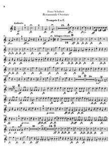 Partition trompette 1 (C), 1 (B♭), 2 (C), 2 (B♭),, Rosamunde, Fürstin von Zypern