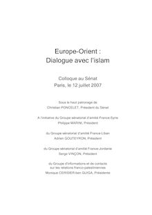 Europe-Orient : Dialogue avec l islam
