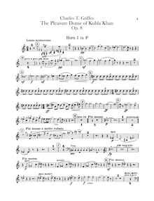 Partition cor 1, 2, 3, 4 (F), pour Pleasure Dome of Kubla Khan, Griffes, Charles Tomlinson