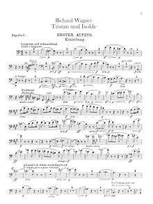 Partition basson 1, 2, 3, Tristan und Isolde, Wagner, Richard