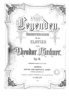 Partition complète, Legenden, Op.18, Legenden, 9 Piano Pieces, Kirchner, Theodor