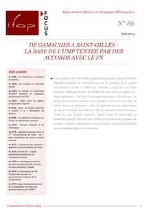 IFOP : De Gamaches à Saint-Gilles, la base de l UMP tentée par des accords avec le FN