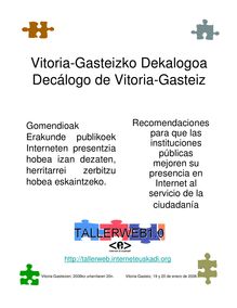 Vitoria-Gasteizko Dekalogoa Decálogo de Vitoria-Gasteiz