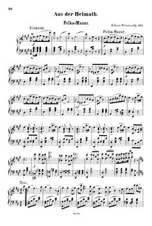 Partition complète (scan), Aus der Heimat, Op.347, Strauss Jr., Johann