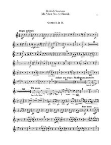 Partition cor 3, 4 (D), Blaník, D minor, Smetana, Bedřich