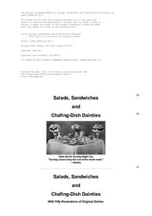 Salads, Sandwiches and Chafing-Dish Dainties - With Fifty Illustrations of Original Dishes