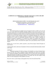 Cambios en las coberturas y usos del suelo en la cuenca del río Guadalfeo, España (1975-1999). (Land-cover an land-use changes in the Guadalfeo river bassin, Spain (1975-1999))