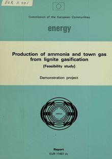 Production of ammonia and town gas from lignite gasification (Feasibility study)