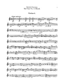 Partition violons I, Blaník, D minor, Smetana, Bedřich