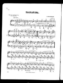Partition No.2 - Toccatina, Three pièces, Drei kleine Konzertstücke