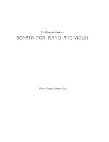 Partition de piano, violon Sonata, G minor, Mason, Daniel Gregory