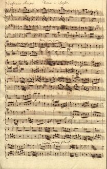 Partition altos et Continuo, Sinfonia en B-flat major, B-flat, Graun, Johann Gottlieb