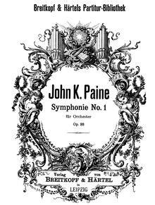 Partition complète, Symphony No.1, Op.23, C minor, Paine, John Knowles