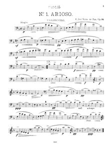 Partition de violoncelle, 2 Pezzi, Op.26, Del Valle de Paz, Edgardo