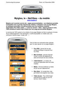Myigloo, le « NetVibes » du mobile