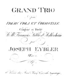 Partition violon, corde Trio, op.2, C major, Eybler, Joseph