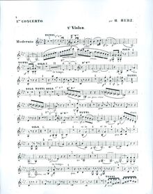Partition violons II, Piano Concerto No.5, Cinquième concertoo pour le piano