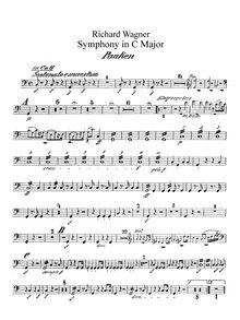 Partition timbales, Symphony en C, WWV 29, C Major, Wagner, Richard