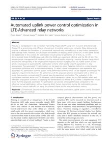 Automated uplink power control optimization in LTE-Advanced relay networks