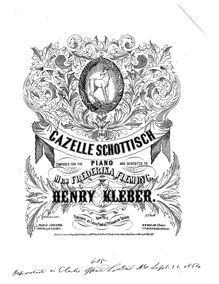Partition complète, pour Gazelle Schottisch, B♭ major, Kleber, Henry
