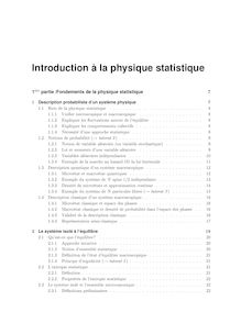 Introduction à la physique statistique
