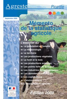 Mémento de la statistique agricole - Edition 2009